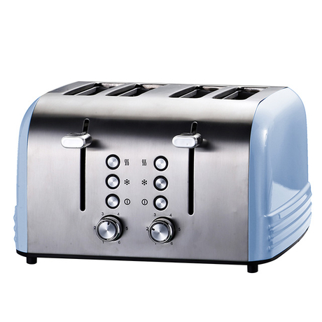4-Slice Toaster Stainless Steel Toaster with 6 Bread Shade Setting Wide Slot